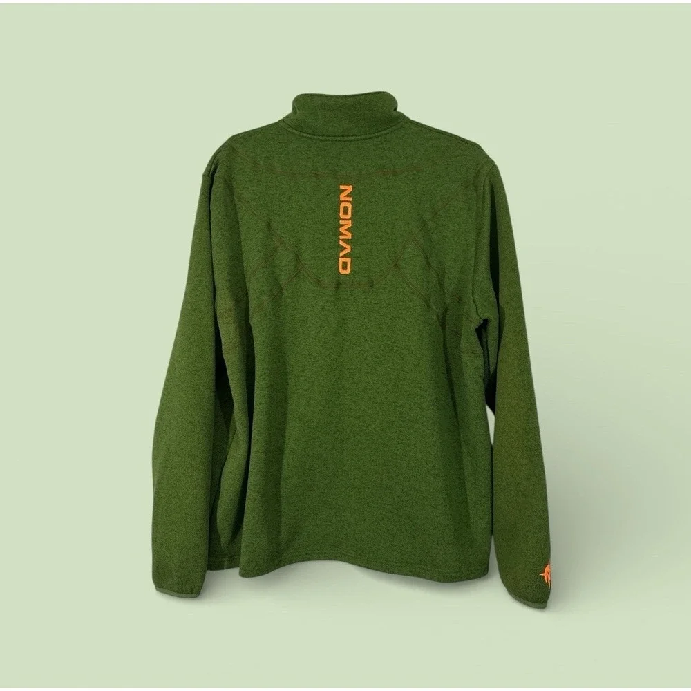 NOMAD OUTDOOR Mens Green 1/4 Zip Fleece Hunting Pullover Water Resistant XXL 2XL
